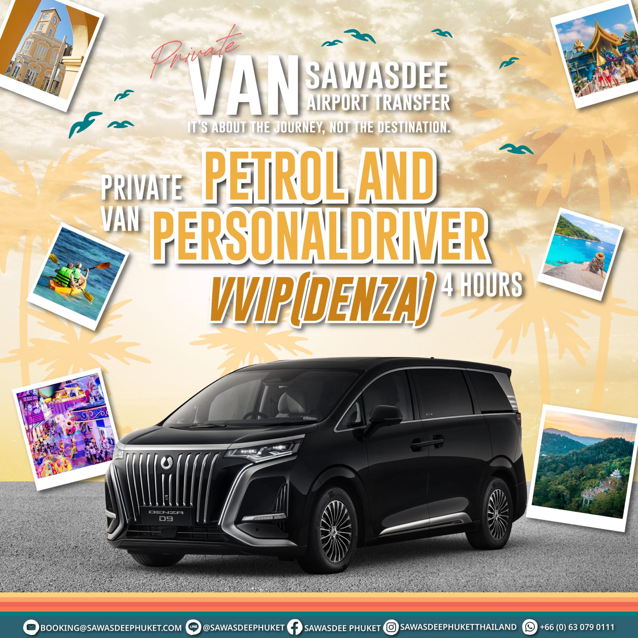 Private Van 4 Hours With Petrol and Personal Driver VVIP (Denza)
